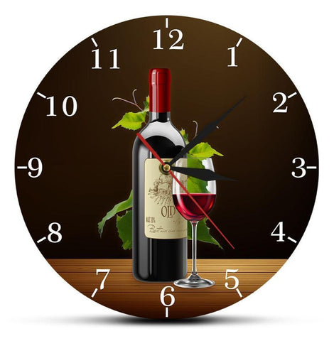 Horloge Cuisine Vin Rouge | Horloge Mania
