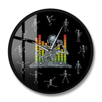 Horloge Murale </br>DJ Squelette