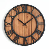 Horloge Industrielle Bois et Métal | Horloge Mania