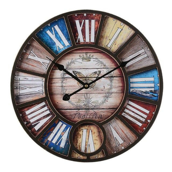 Horloge Industrielle Couleur Estivale | Horloge Mania