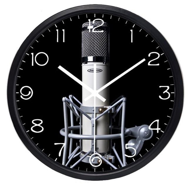 Horloge Moderne Microphone | Horloge Mania