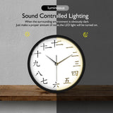 horloge murale chinoise avec led