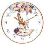 horloge murale design giraffe colorée