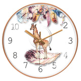 horloge murale design giraffe colorée