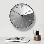 horloge murale design grise anthracite decorative