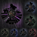 horloge murale dj avec led de couleur