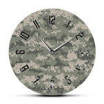horloge murale militaire grise