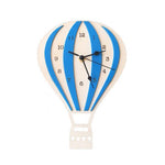 horloge murale enfant design montgolfiere de couleur bleu