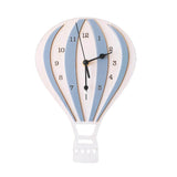 horloge murale enfant design montgolfiere de couleur  gris bleuté