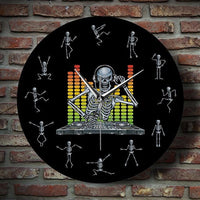 Horloge Murale </br>DJ Squelette