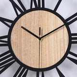 horloge murale scandinave en bois et métal cadran 