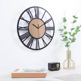 horloge murale scandinave en bois et métal industrielle maison