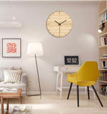 horloge murale scandinave minimaliste en bois décoration salon