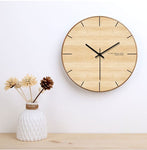 horloge murale scandinave minimaliste en bois moderne