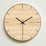 horloge murale scandinave minimaliste en bois de 30 cm