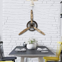 horloge murale scandinave norique avec helice d'avion