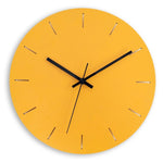 horloge murale scandinave jaune minimaliste et moderne