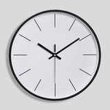 horloge murale scandinave style minimaliste au cadran de couleur noir de diametre 30 cm