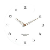 horloge murale scandinave forme ronde en bois de couleur blanc