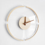 horloge murale scandinave transparente de forme ronde