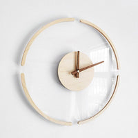 horloge murale scandinave transparente de forme ronde