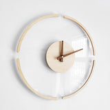 horloge murale scandinave transparente de forme ronde