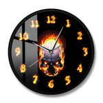 horloge murale tete de mort originale design