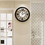 horloge murale transparent rond couleur noir pour salle de sejour