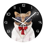 horloge murale vintage avec chat
