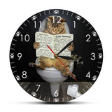 Horloge Originale Chat au Toilette | Horloge Mania