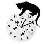 Horloge Originale Chat Sur l'Aquarium | Horloge Mania