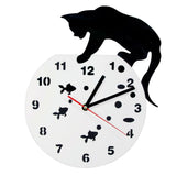Horloge Originale Chat Sur l'Aquarium | Horloge Mania