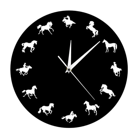 Horloge Originale Chevaux Sauvages | Horloge Mania