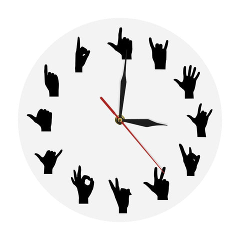 Horloge Originale Langue des Signes | Horloge Mania