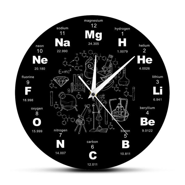 Horloge Originale Tableau Périodique | Horloge Mania