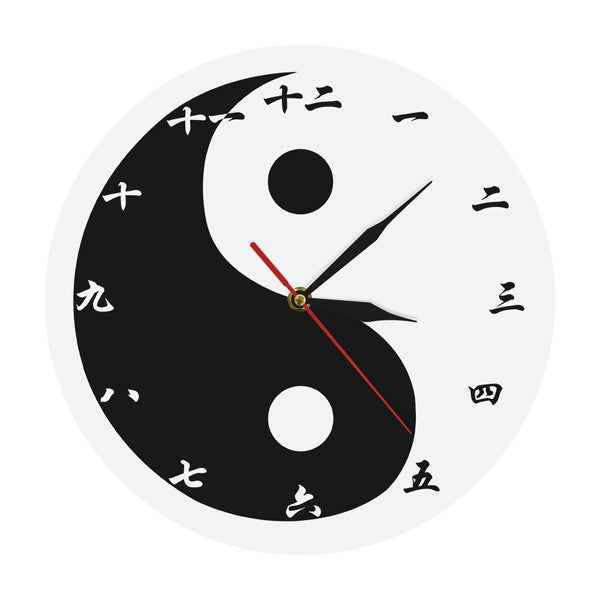 une horloge murale originale Yin et yang 30 cm