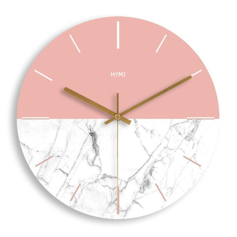 Horloge Murale Scandinave Blanc et Pastel | Horloge Mania
