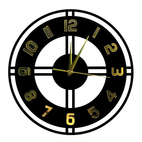 Horloge Steampunk Rustique Noir Doré  | Horloge Mania