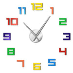 Horloge Stickers Chiffres Multicolores | Horloge Mania