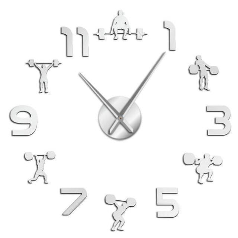 Horloge Stickers Haltérophilie | Horloge Mania