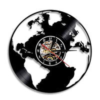 Horloge Vinyle </br>Continents