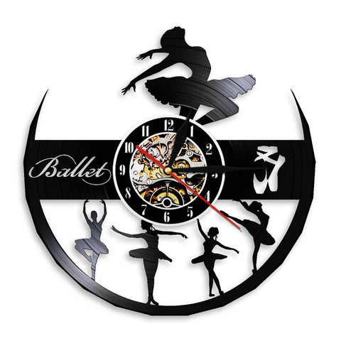 Horloge Vinyle Danseuse De Ballet | Horloge Mania