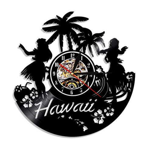 Horloge Vinyle Hawaii | Horloge Mania