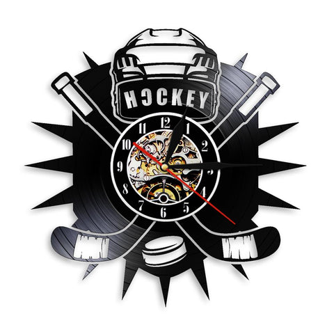 Horloge Vinyle Hockey | Horloge Mania