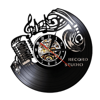 Horloge Vinyle </br> Microphone