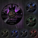 horloge vinyle musique LED