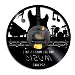 horloge vinyle musique arrière