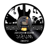 horloge vinyle musique arrière