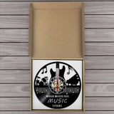horloge vinyle murale musique