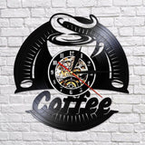 Horloge vinyle </br>Café